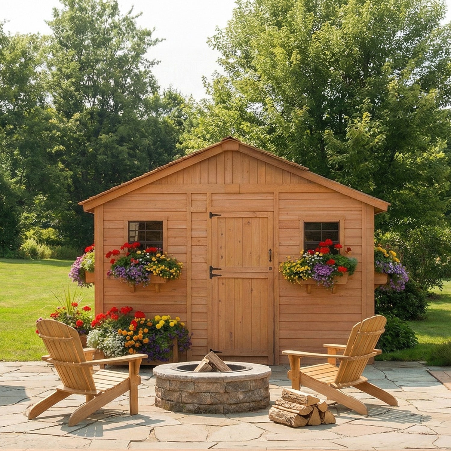 OLT Sunshed Garden Shed 12x12, exterior view