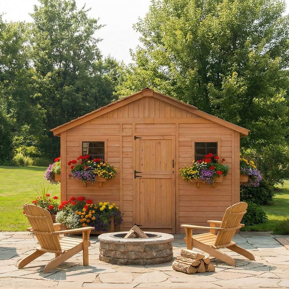 OLT Sunshed Garden Shed 12x12, exterior view