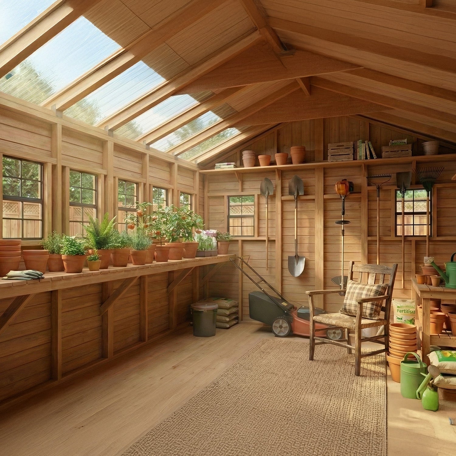 OLT Sunshed Garden Shed 12x16, exterior view