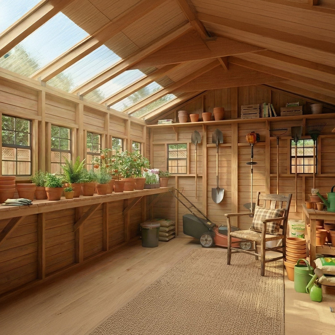 OLT Sunshed Garden Shed 12x16, exterior view