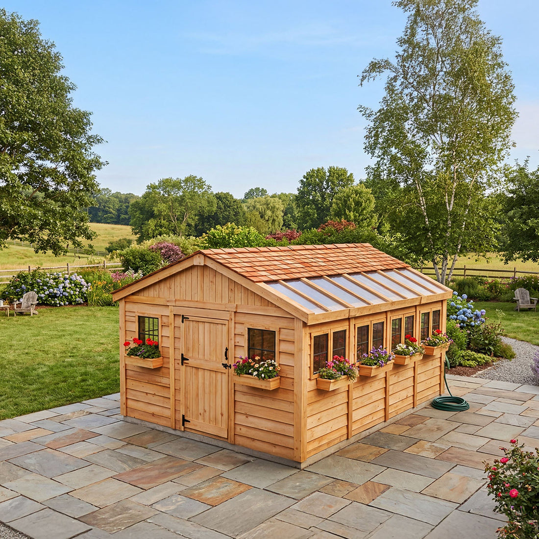 OLT Sunshed Garden Shed 12x16, additional exterior view