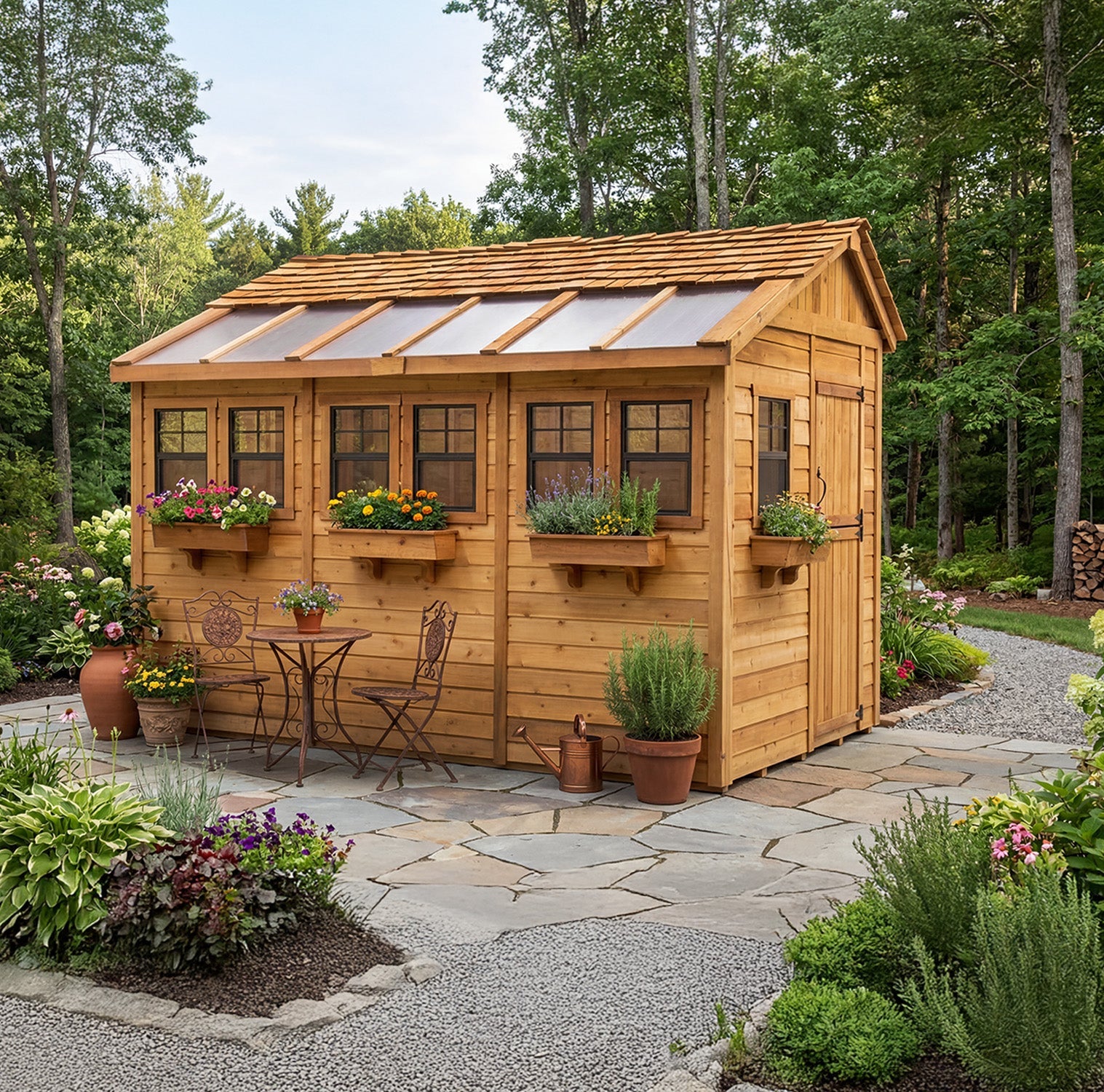 OLT Sunshed Garden Shed 8x12, exterior view