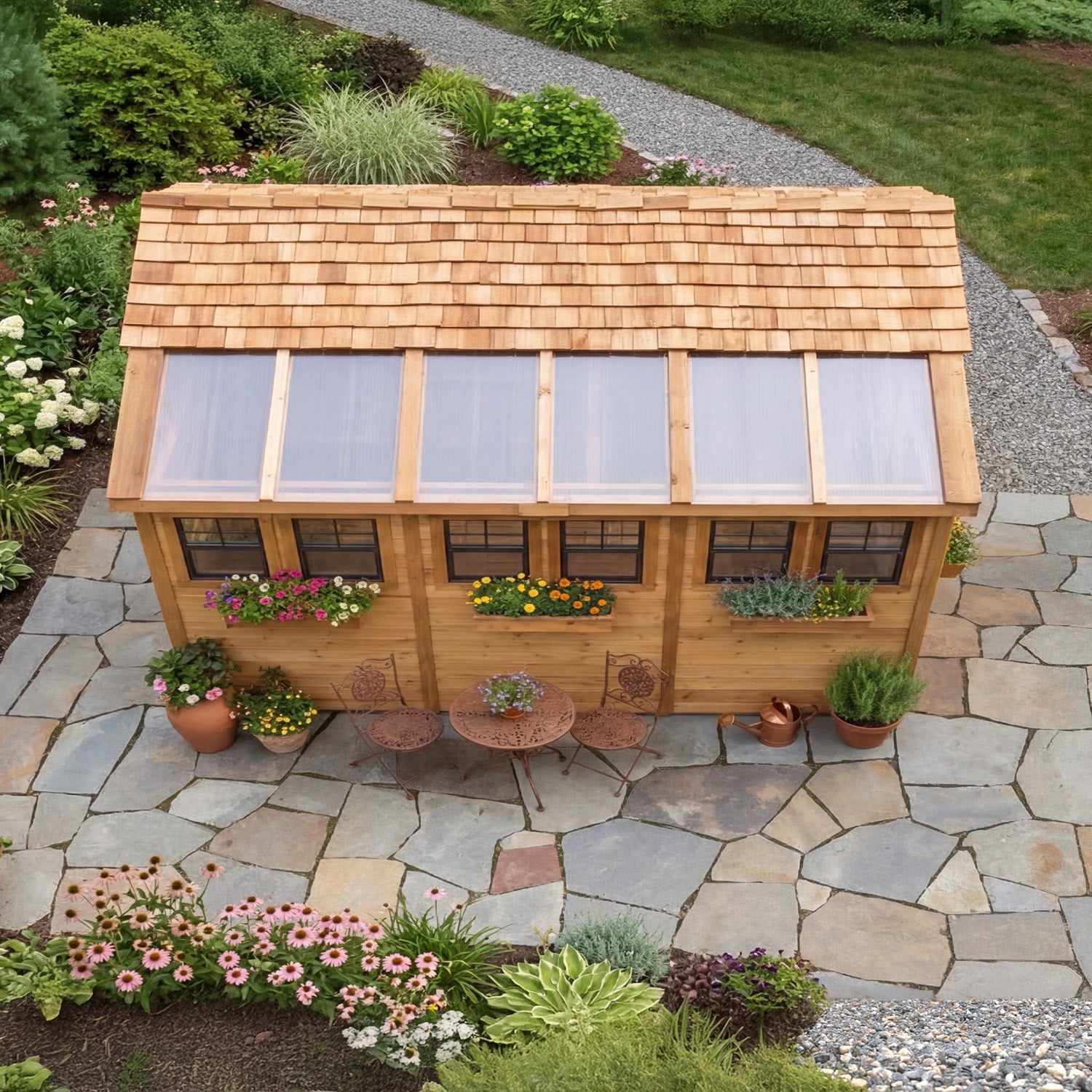 OLT Sunshed Garden Shed 8x12, side view