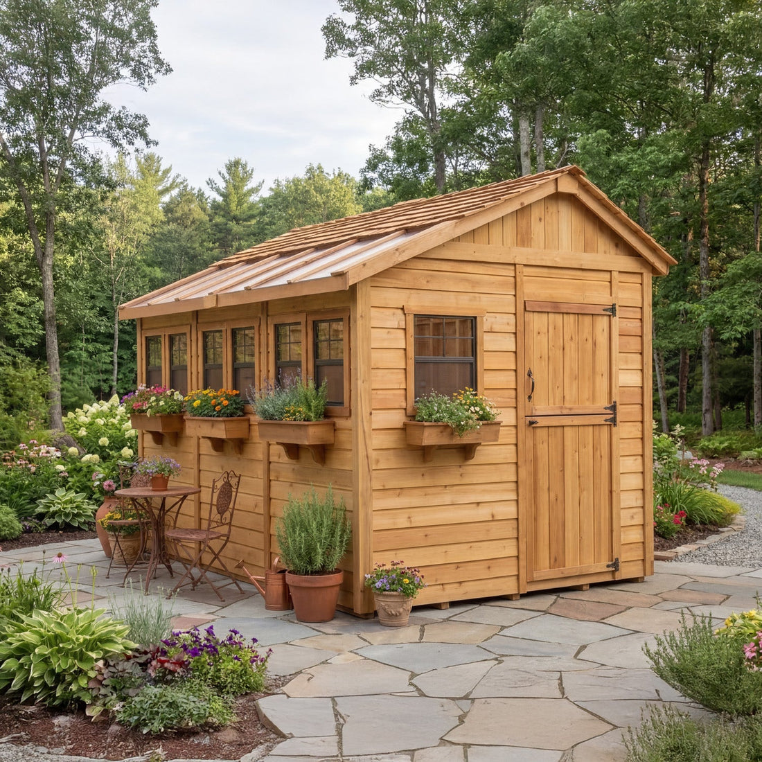 OLT Sunshed Garden Shed 8x12, interior view