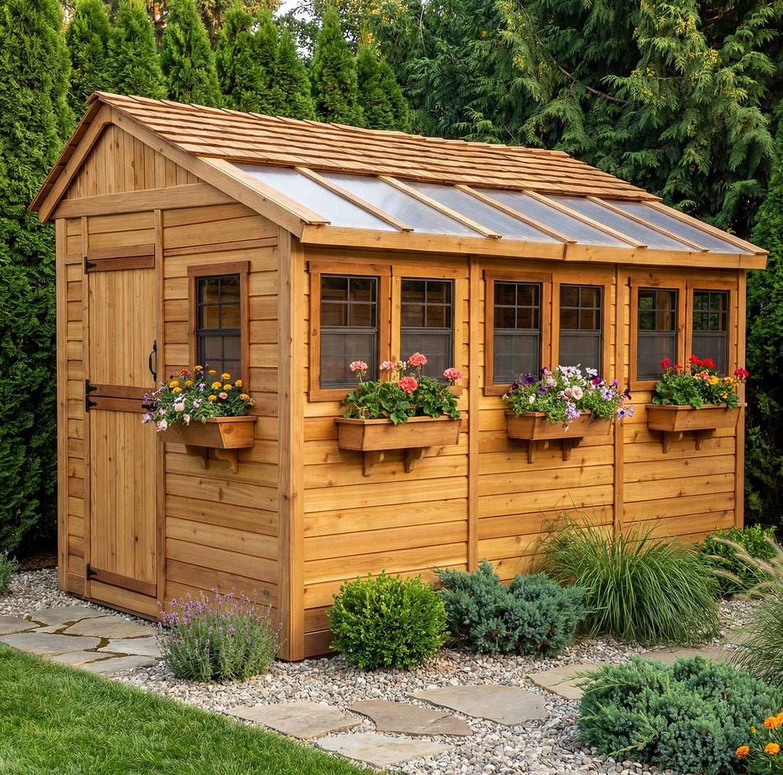 OLT Sunshed Garden Shed 8x12, exterior view