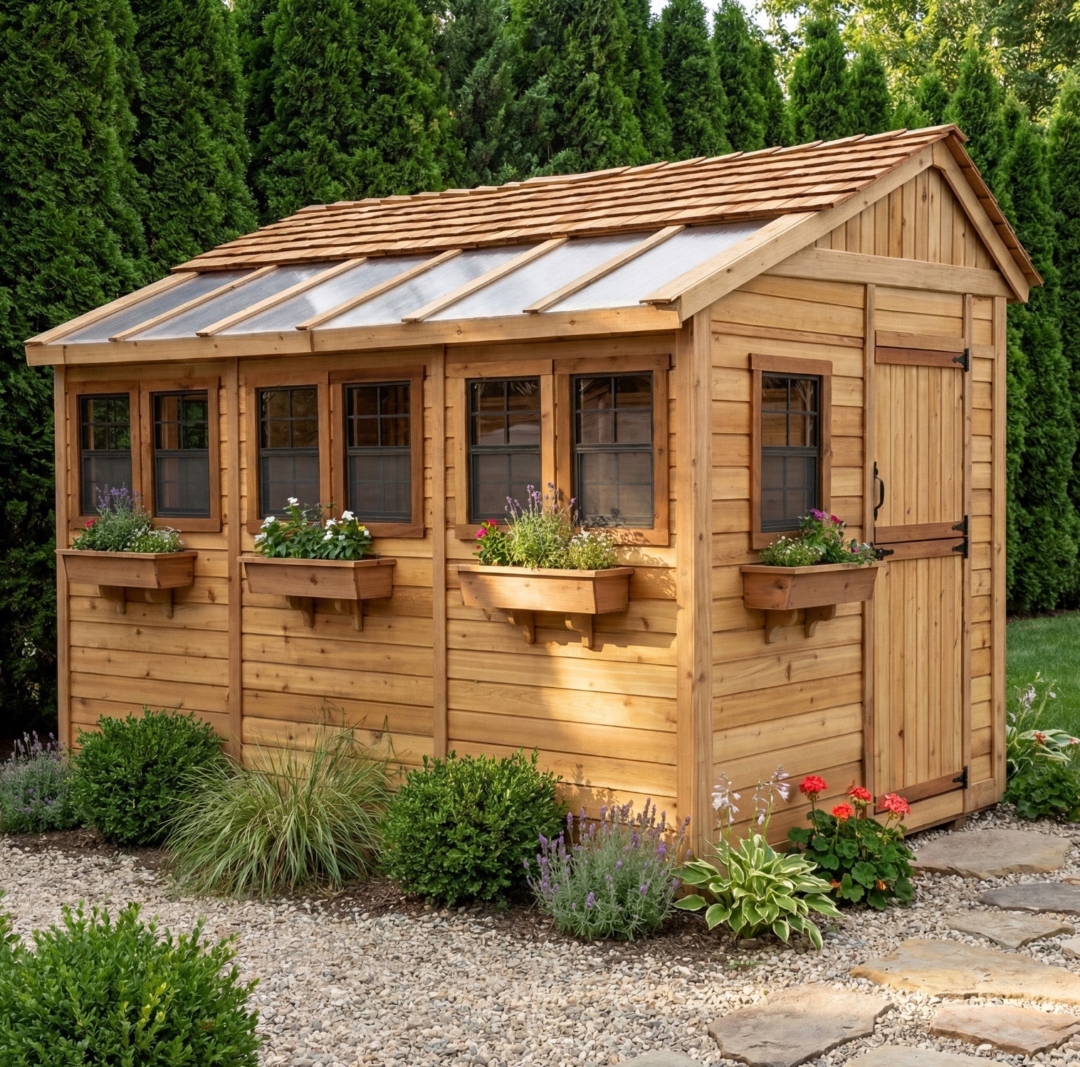 OLT Sunshed Garden Shed 8x12, exterior view