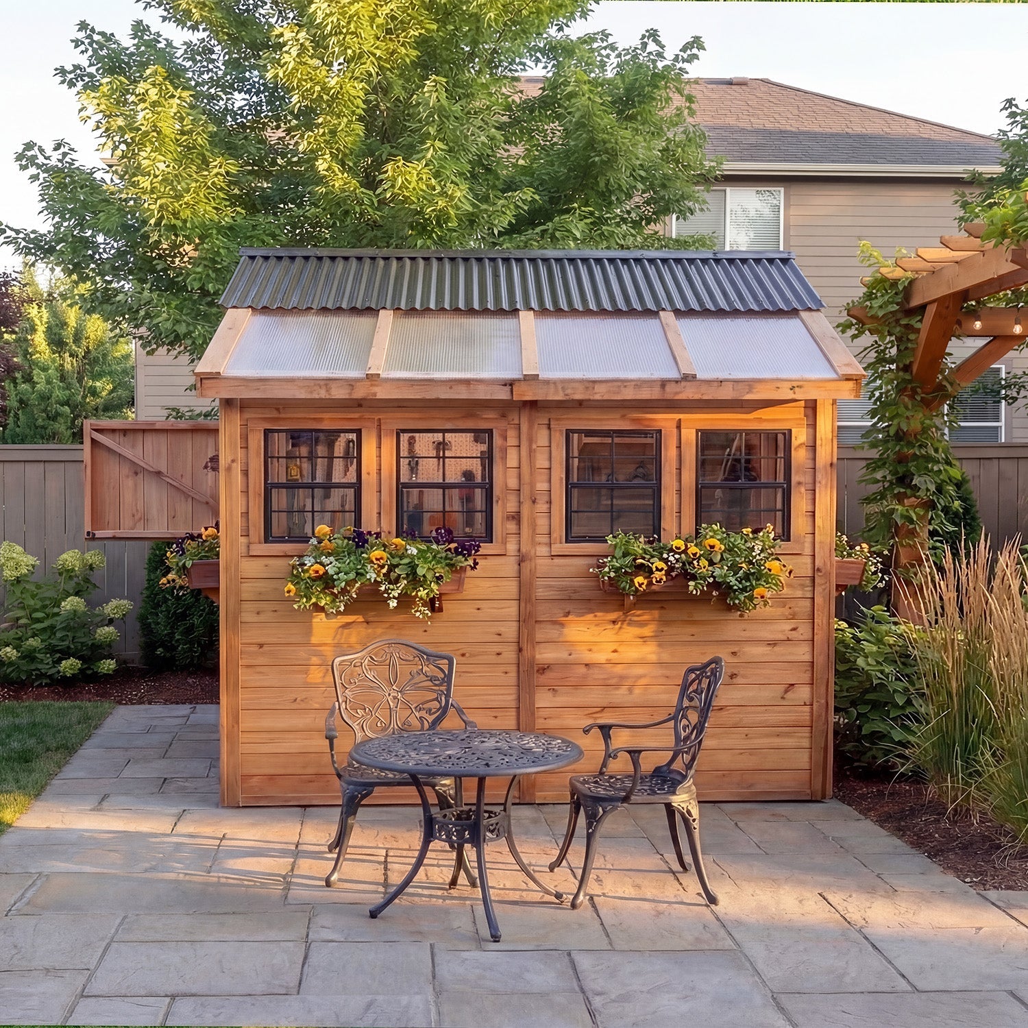 OLT Sunshed Garden Shed 8x8, side view