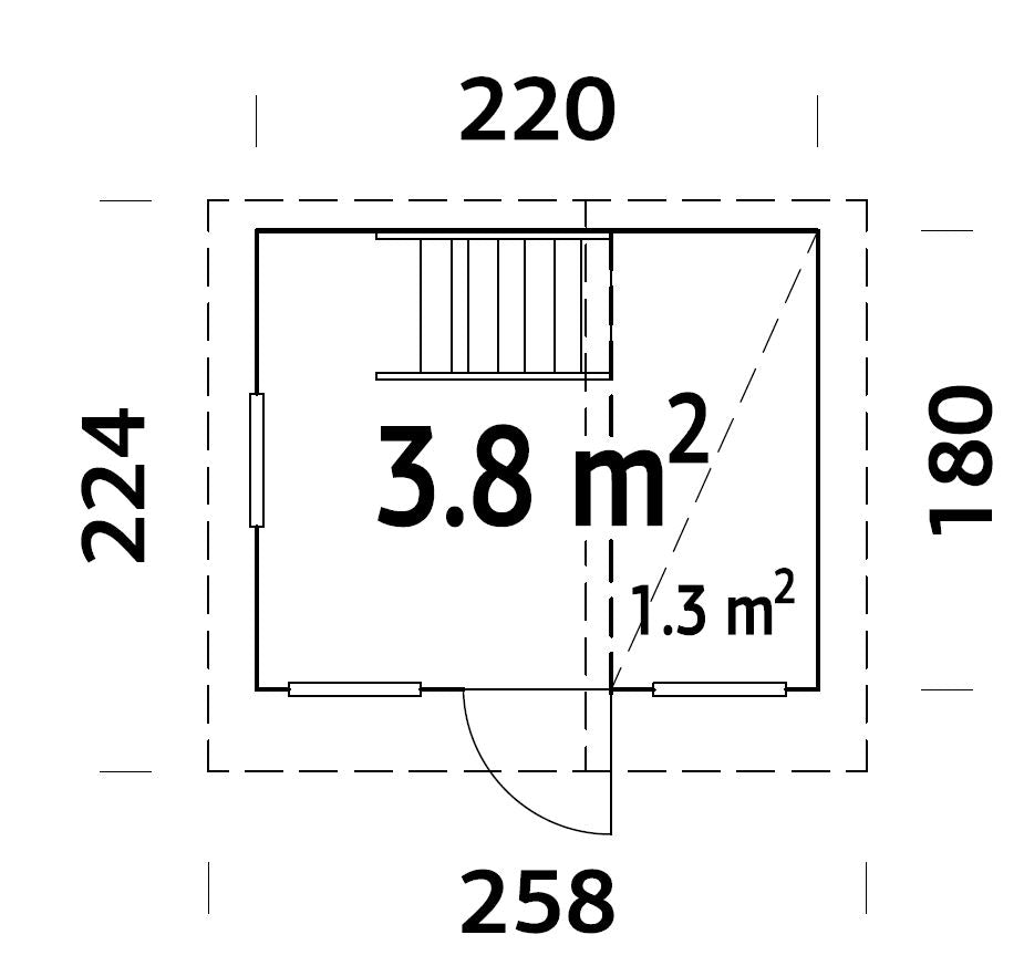 Rascal playhouse dimensions and measurements diagram