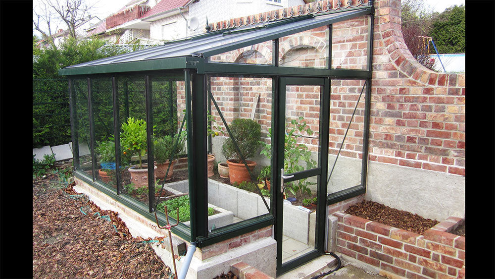 Arcadia Lean-To Greenhouse, detail view