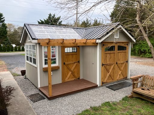 Cabin Greenhouse/Shed Combo - PREBUILT many sizes and finished interior opton