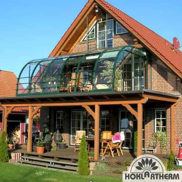 Attached Berlin solarveranda Sunroom on pergola rooftop