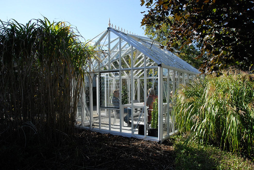 Antique Royal Orangerie T-shaped Greenhouse by Janssens -  White