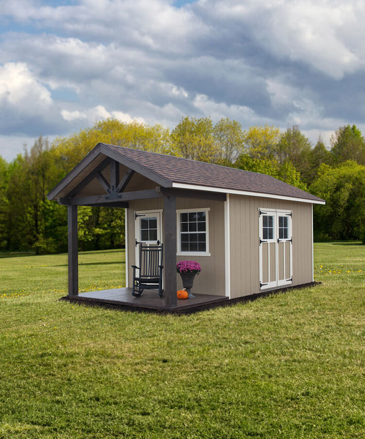 Woodsman Shed with Covered Deck and loft