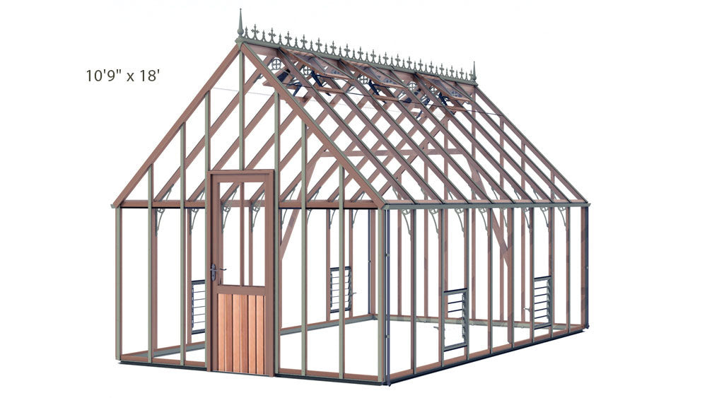 Lancing Cedar Greenhouse - alternate angle
