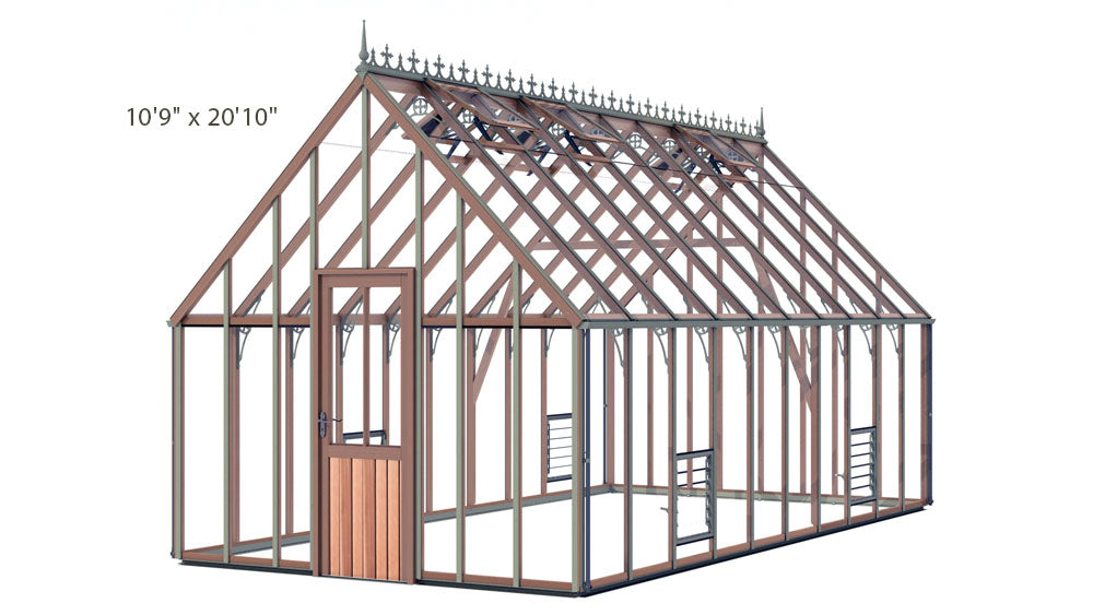 Lancing Cedar Greenhouse - interior view