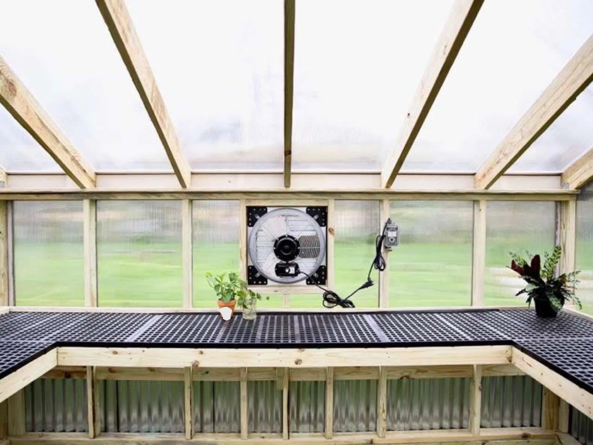 Modern Lean To Greenhouse- PREBUILT