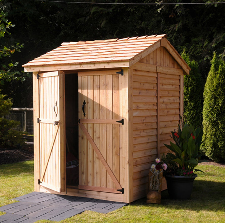 OLT Maximizer 6x6 Cedar Shed, exterior view