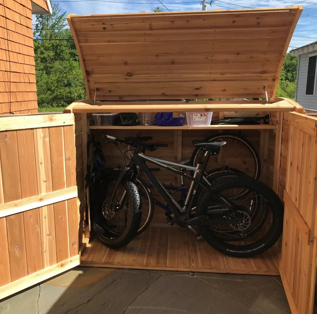 Cedar LARGE/X-LARGE Oscar Garbage Bin/Storage Shed - trash can, bike and poolside  storage