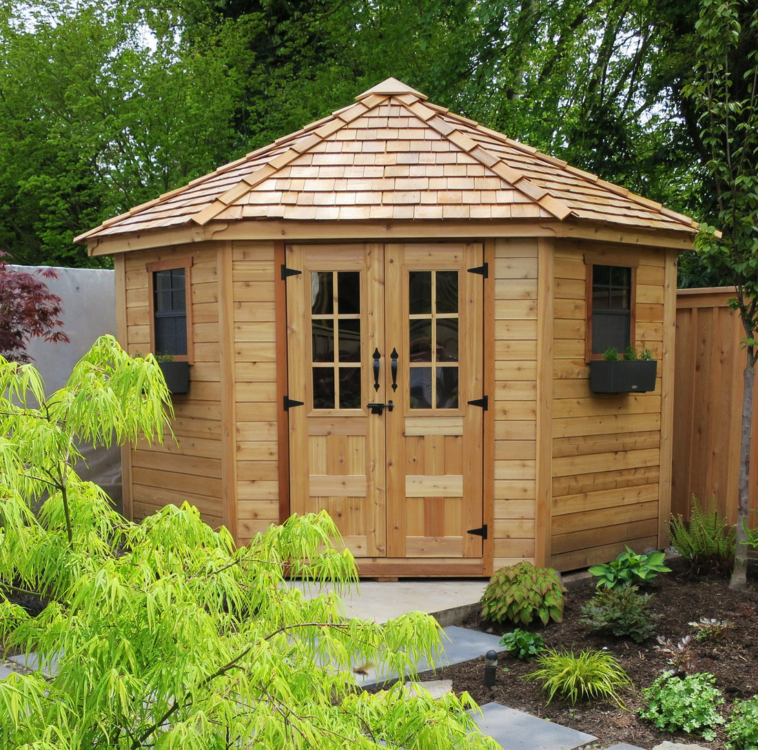 OLT 5 Sided Cedar Penthouse Shed/Pool House 9'x9'