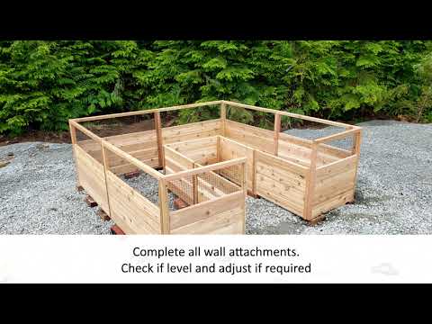 OLT Raised Cedar Garden Bed  With Bird Netting - 8'x8', 8'x12' or 8'x16'