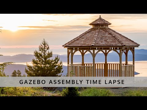 Cedar Octagon Gazebo (Fully Screen-In Option) by OLT