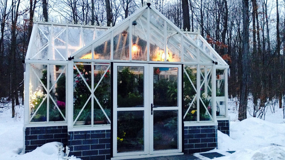 Antique Royal Orangerie T-shaped Greenhouse by Janssens -  White