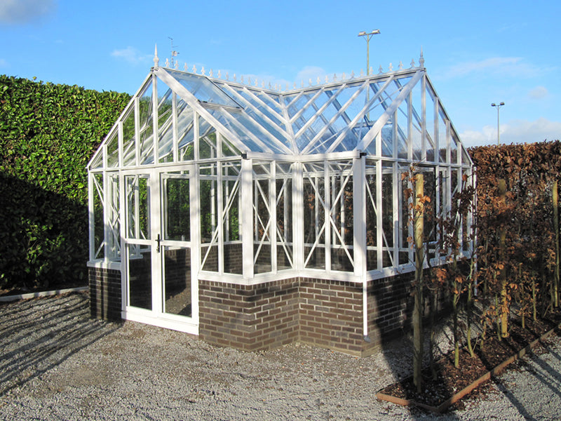 Antique Royal Orangerie T-shaped Greenhouse by Janssens -  White
