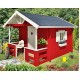 Kids Club playhouse in red-painted exterior finish