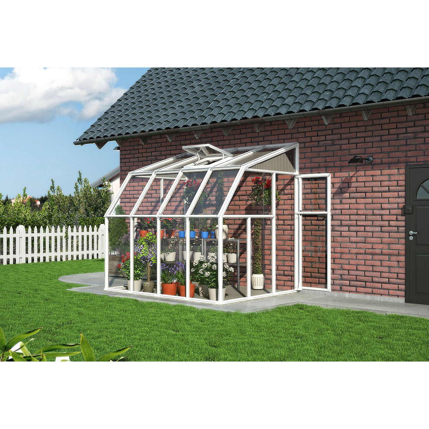 Sun Room 2 White Lean-to by Rion - 6 ft. and 8 ft. width – World