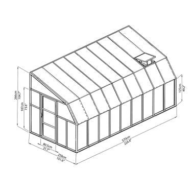 Sun Room 2 by Rion 6 and 8 foot Lean-to - World of Greenhouses - 14