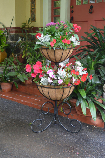 Classic Ironwork Two-Tier Planter - World of Greenhouses - 1
