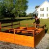 OLT Raised Cedar Garden Bed With Deer Fence Options-  (8'x8', 8'x12' or 8'x16')
