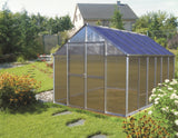 Monticello 8 Foot  4 Season Black  Greenhouse 8'-24 Length Black -Accessory Package- Riverstone Industries
