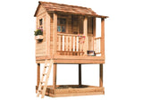 OLT 6x6 Elevated Cedar Playhouse With Sandbox