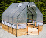OLT Raised Cedar Garden Bed With Removable greenhouse