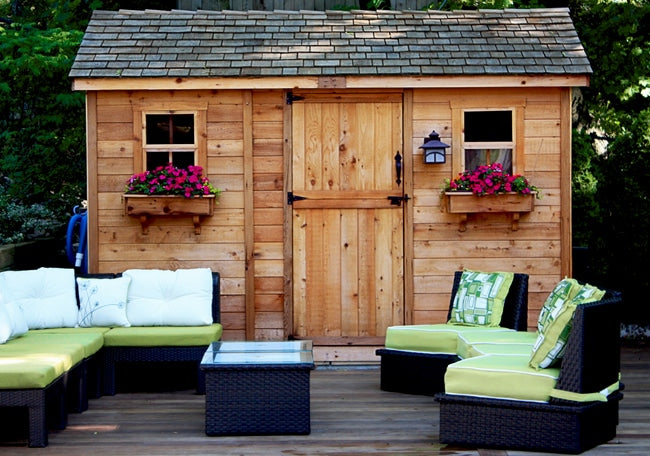 OLT Cedar Cabana Garden Shed  dutch door