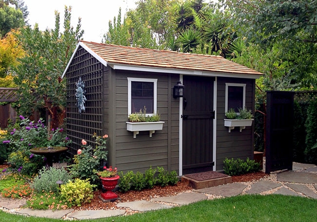 Large Cabana Garden Shed painted