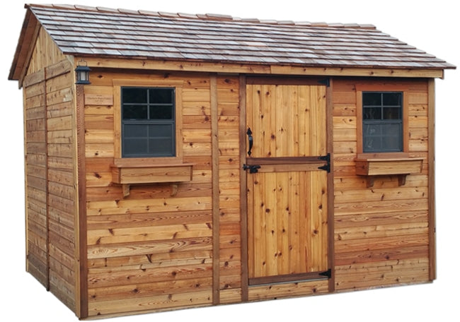 12*8 OLT  cedar Cabana shed isolated - World of Greenhouses