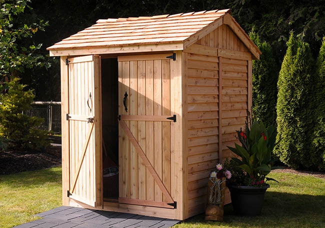 Maximizer 6x6  Cedar Storage Shed - World of Greenhouses - 1