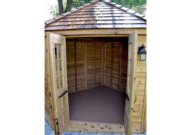 OLT 5 Sided Cedar Garden Shed/Pool House 9'x9'