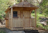OLT  8×12 Cedar Garden Shed  with Porch and Functioning Windows