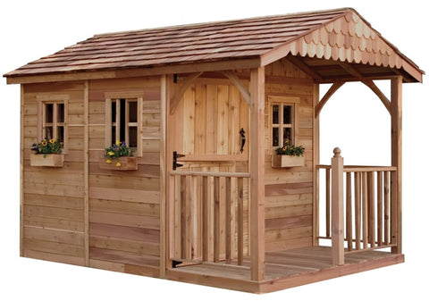 OLT  8×12 Cedar Garden Shed  with Porch and Functioning Windows