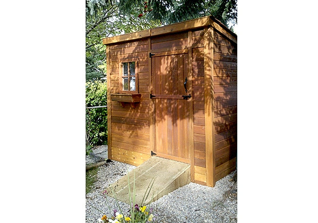OLT 8’x4′ Cedar Shed With Screened Window and Flowerbox