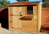 OLT 8’x4′ Cedar Shed With Screened Window and Flowerbox
