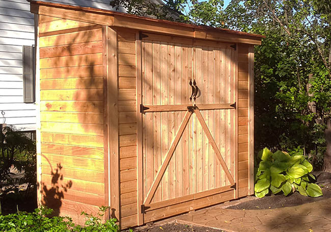 OLT SpaceSaver 8'x4' Double Door Cedar Shed – World of Greenhouses