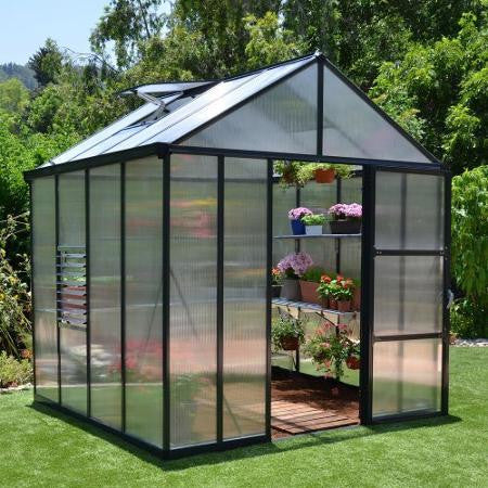 Glory Premium Hobby Grey Greenhouse 8 Feet Wide x 8-20  FeetLong - World of Greenhouses - 1